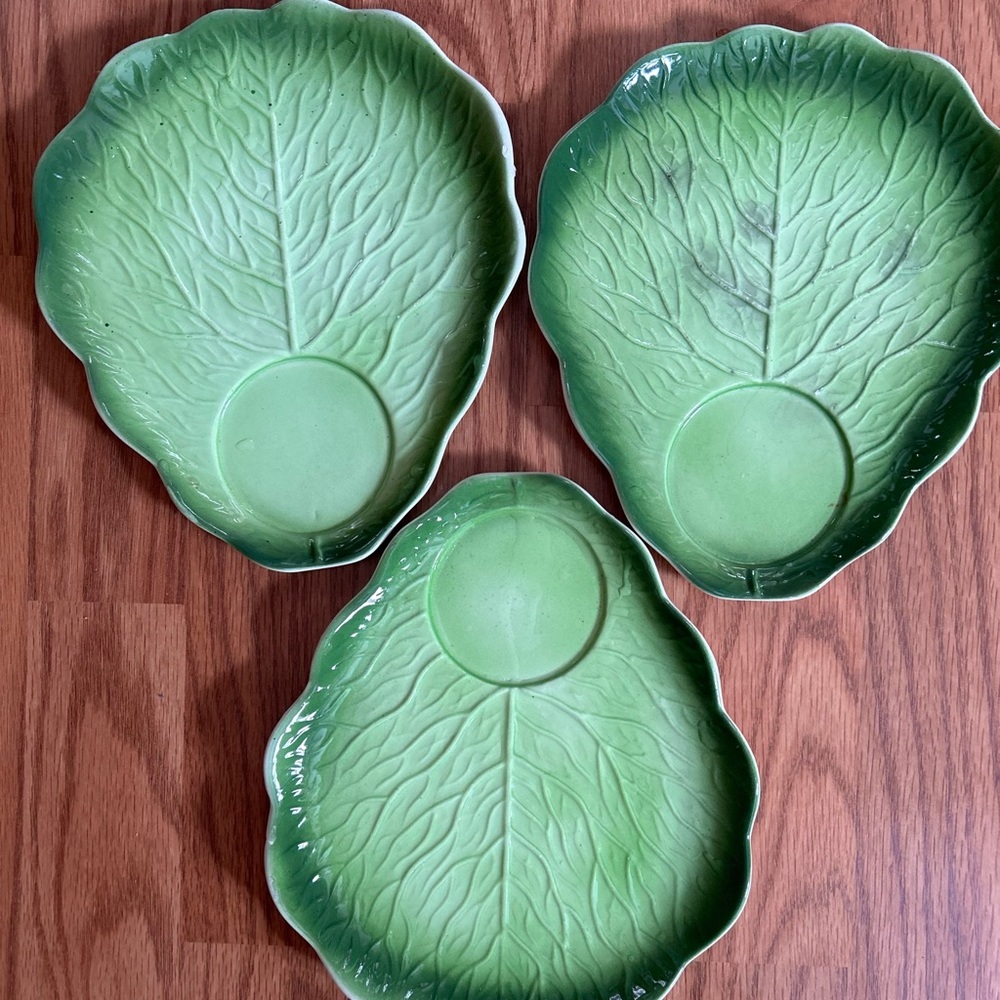 Set of Three (3) Vintage (1962) Harold Holt Lettuce Plates